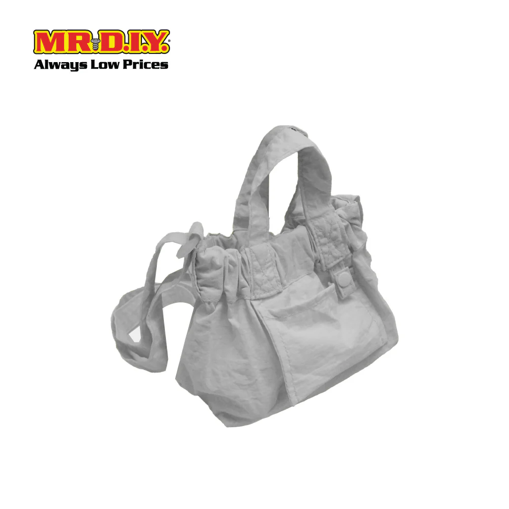 (MR.DIY) Dumpling Bag with adjustable strap (L15cm x W12cm x H9cm) - Grey - Color Series - Image 3