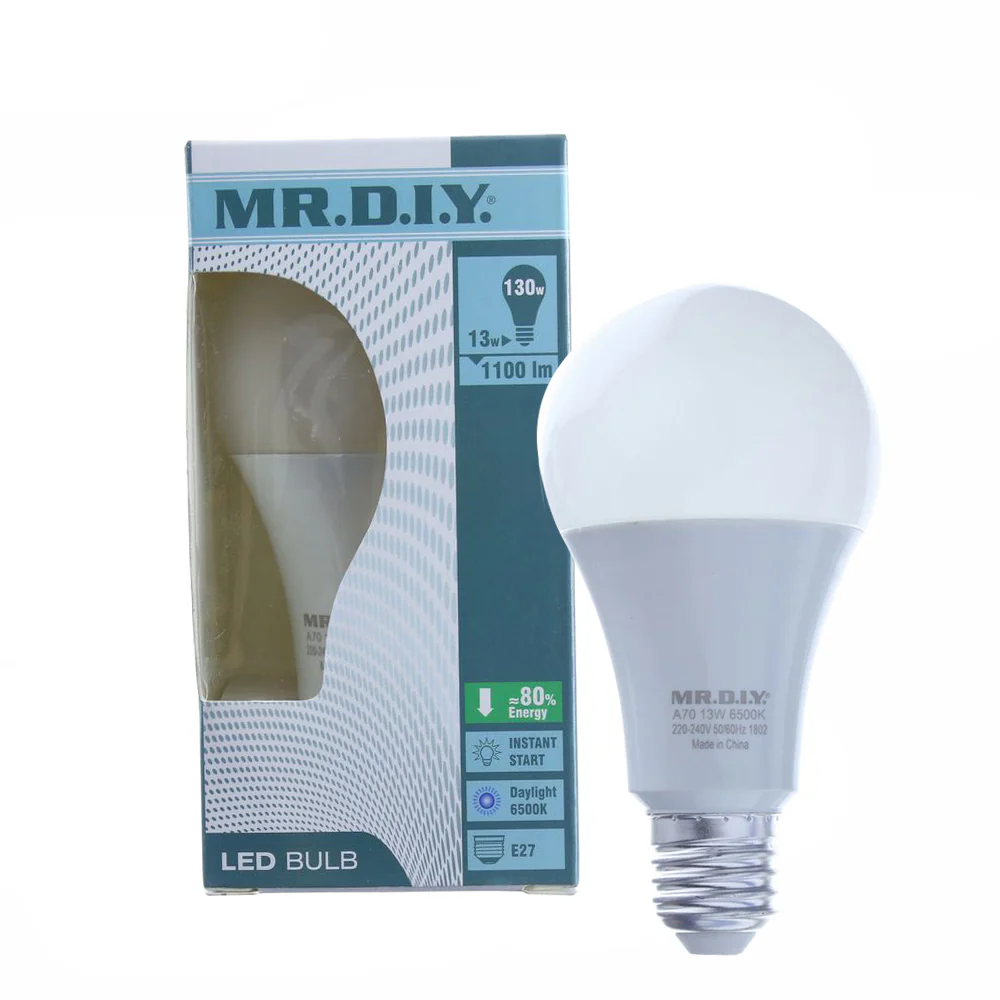 (MR.DIY) E27 Daylight Round Shape LED Bulb 13W - Image 5