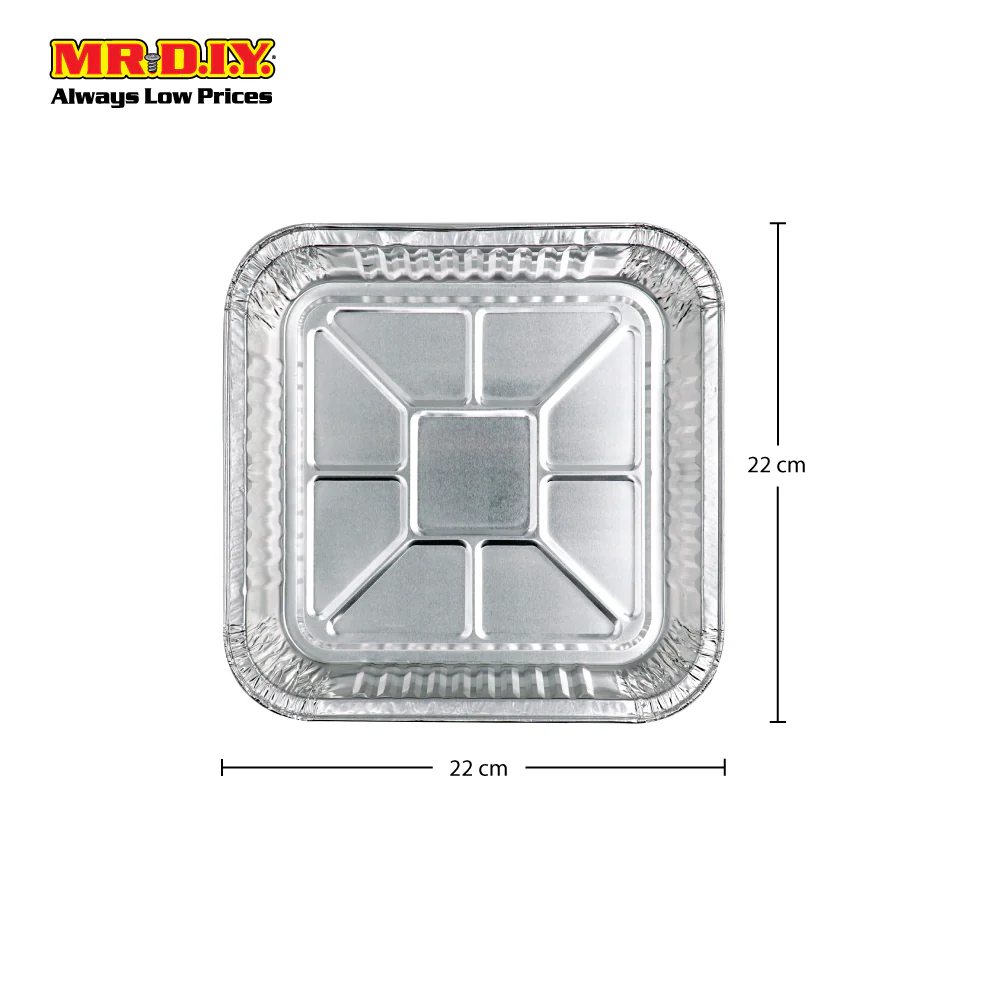 (MR.DIY) EILEEN Square Aluminium Foil Container (5pcs) - Image 4