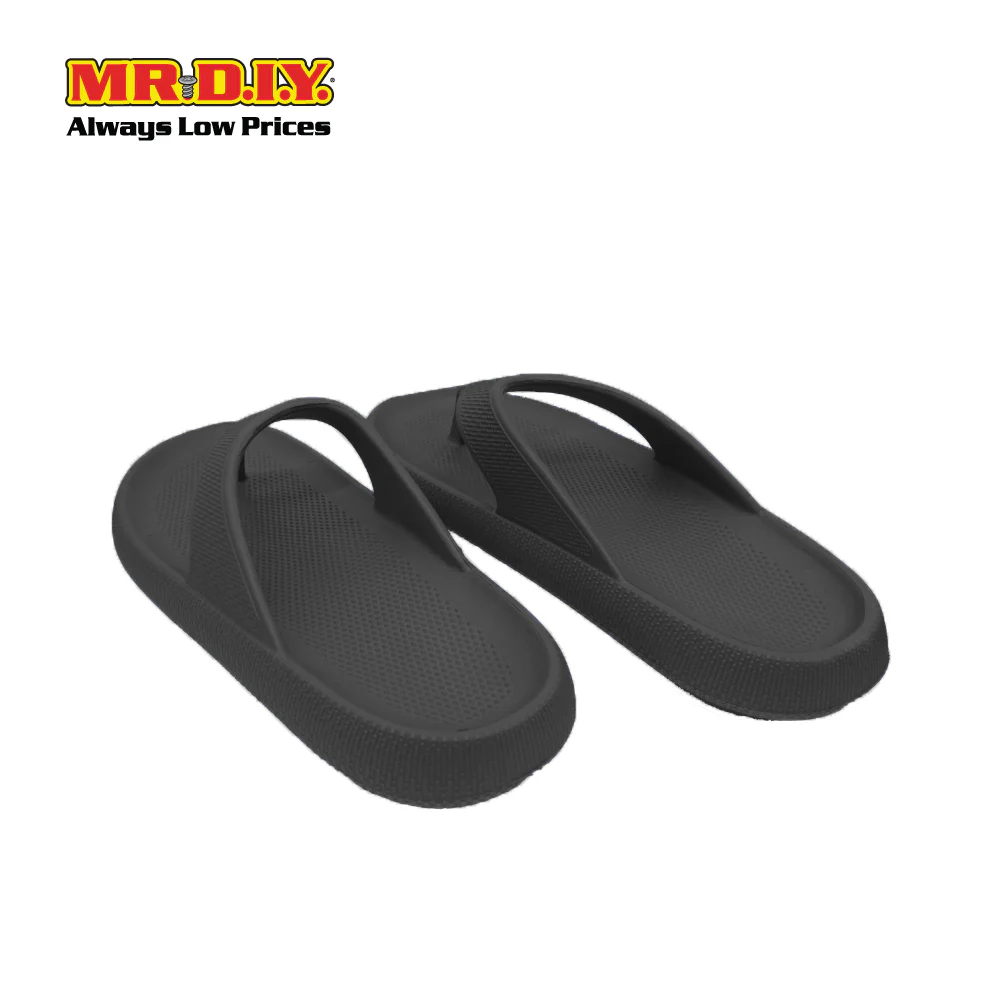 (MR.DIY) EVA Unisex Anti Slippery Flip-Flops Slippers - Black - Color Series - Image 4
