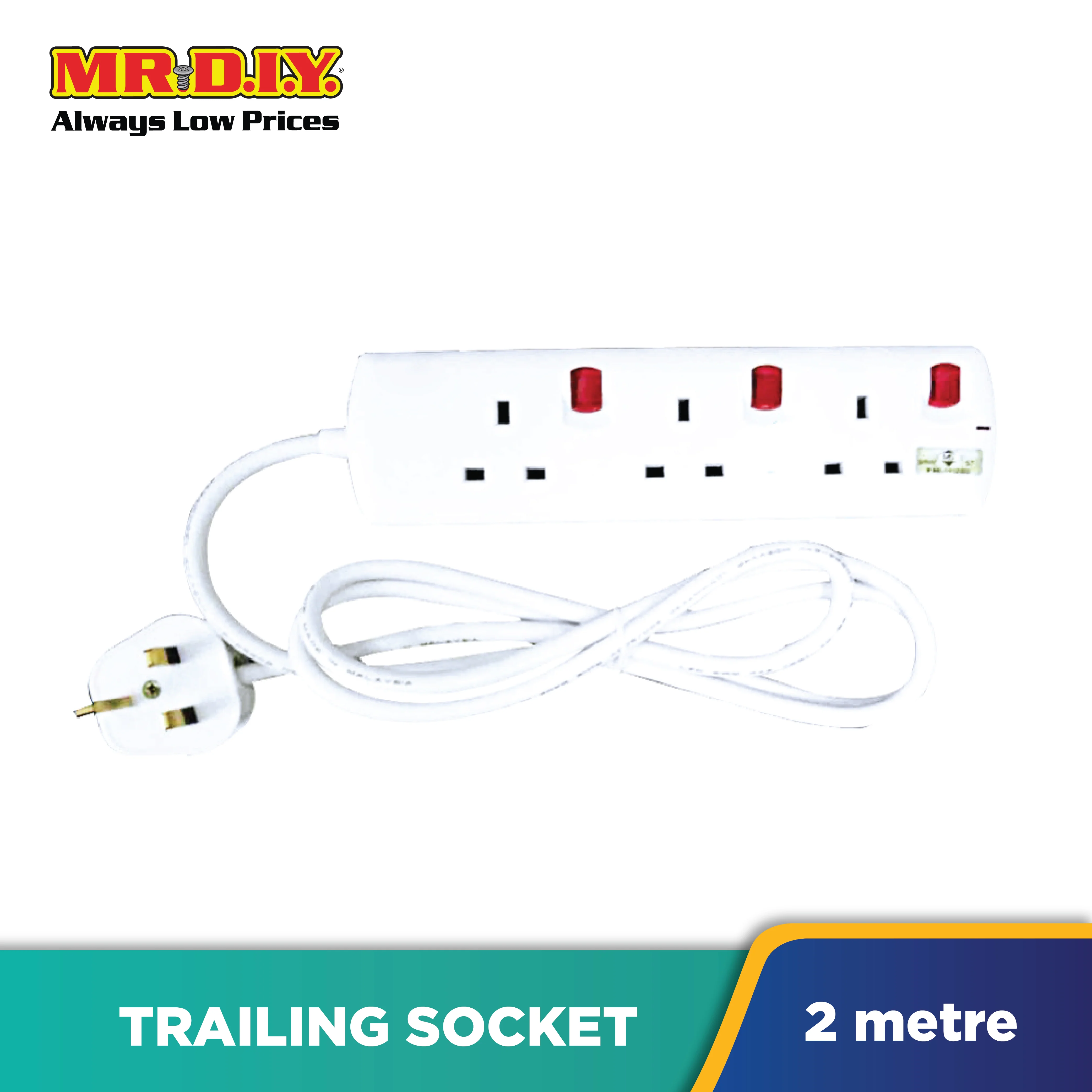 (MR.DIY) Extension Trailing Socket (2m) - Image 2