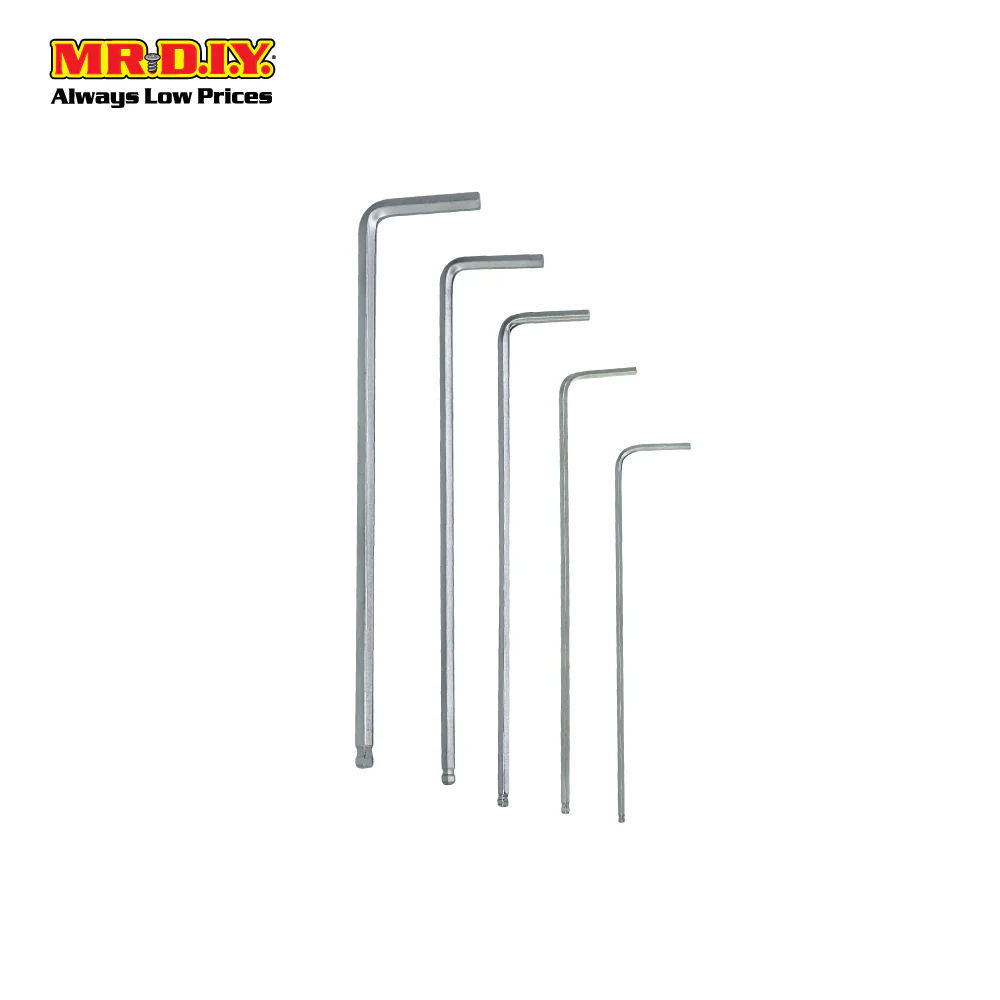 (MR.DIY)  Extralong Ball Point Hex Key Set CR-V (9pcs) - Image 4