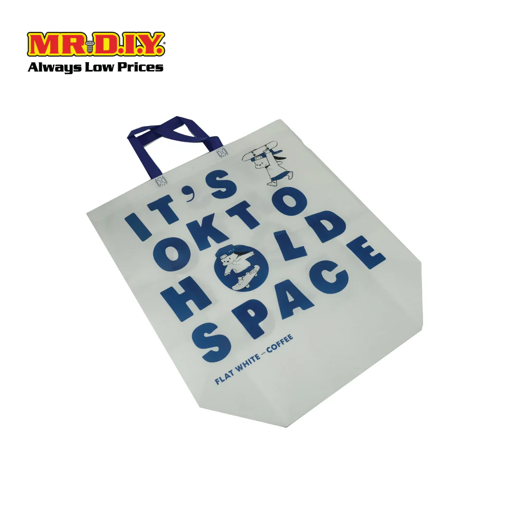 (MR.DIY) Flat White- Coffee Non-Woven Shopping Bag (47 x 44 x 13 cm ) - Image 3