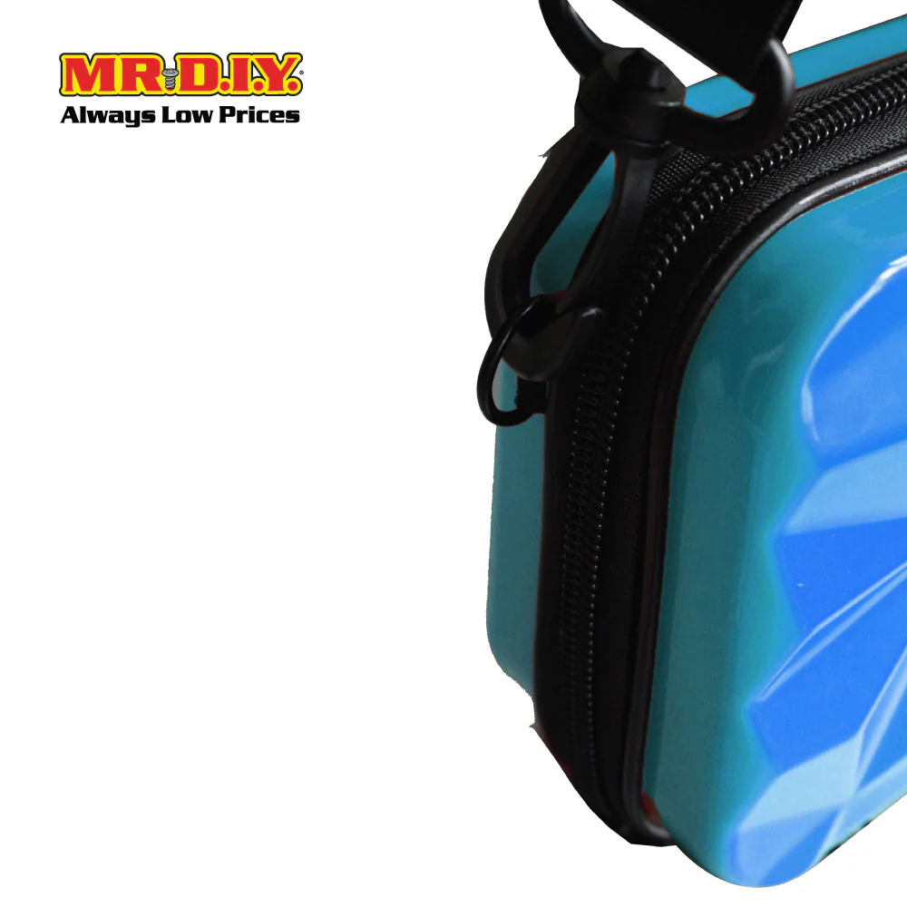(MR.DIY) Geometric Hardcase Shoulder Bag with Strap - LIGHT BLUE - Color Series - Image 6