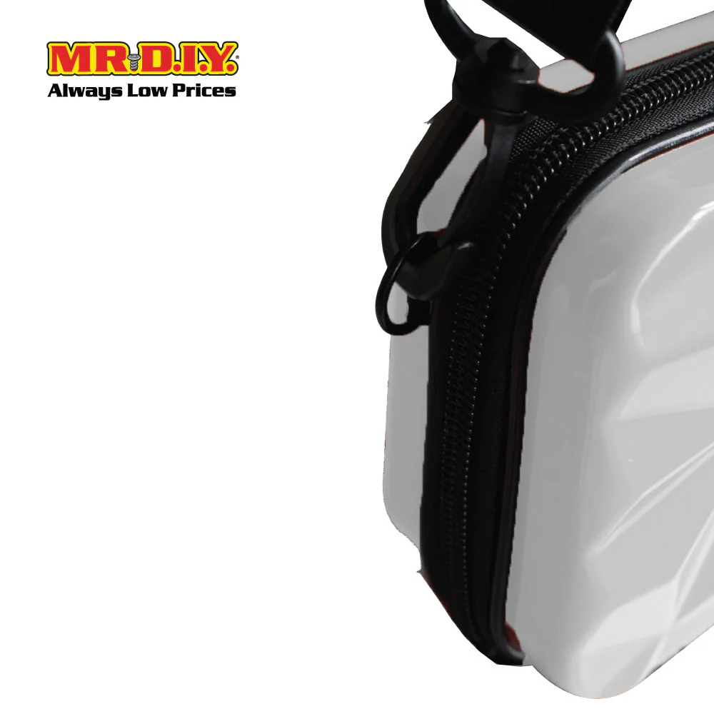 (MR.DIY) Geometric Hardcase Shoulder Bag with Strap - OFF WHITE - Color Series - Image 6