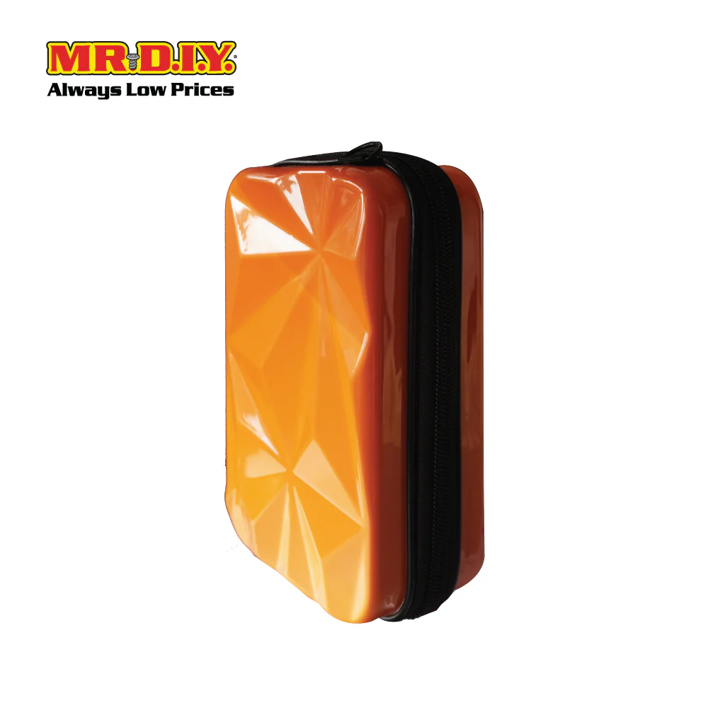 (MR.DIY) Geometric Hardcase Shoulder Bag with Strap - ORANGE - Color Series - Image 2