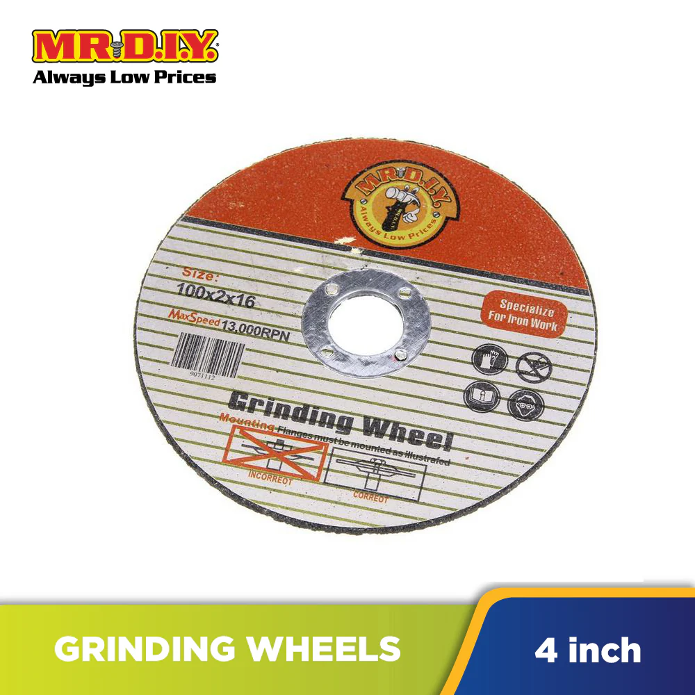 (MR.DIY) Grinding Wheel (100mm x 2mm x 16mm) - Image 4