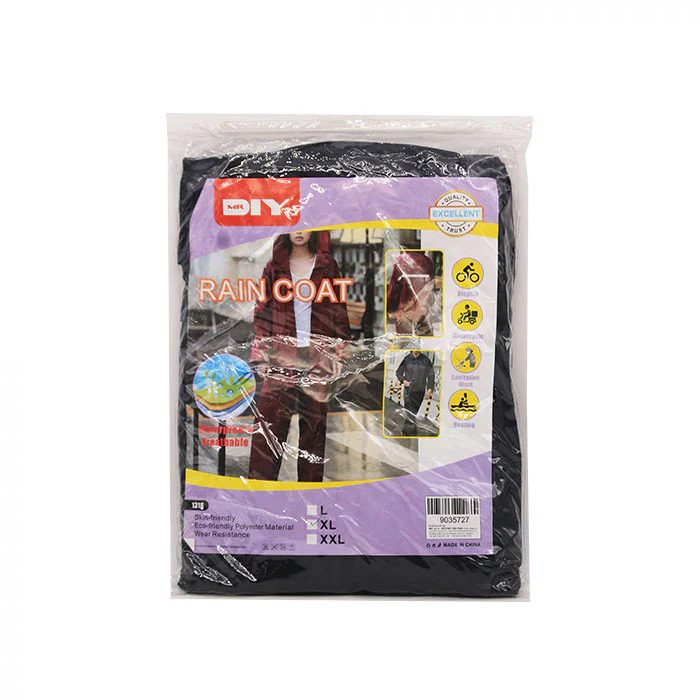 (MR.DIY) High Quality Rain Coat Black - Image 4