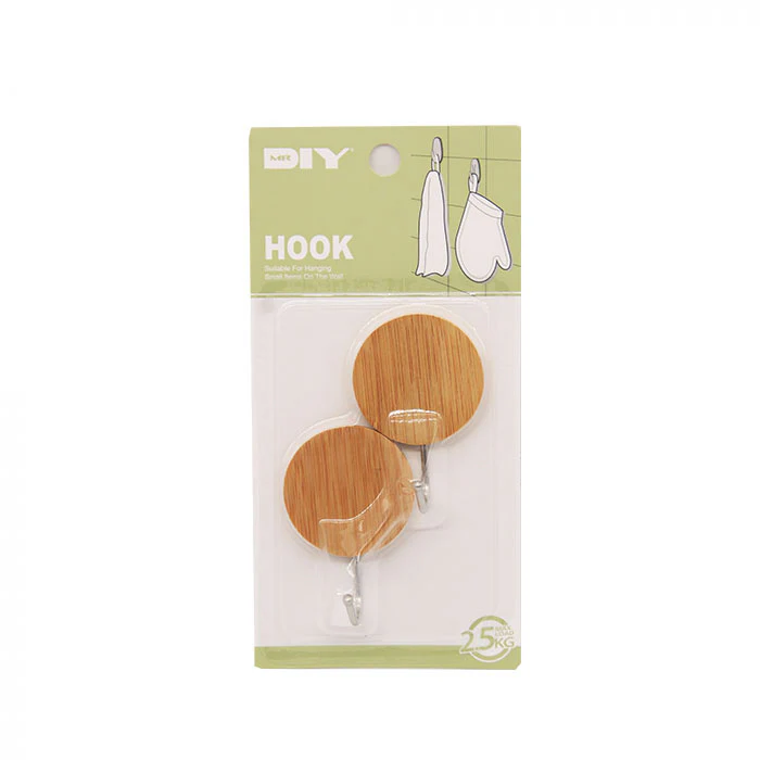 (MR.DIY) Adhesive Round Wooden Hook (1pc) - Image 4