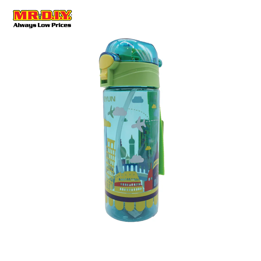 (MR.DIY) Kids Push Open Button Water Bottle X-3671 (600ml) - Image 2