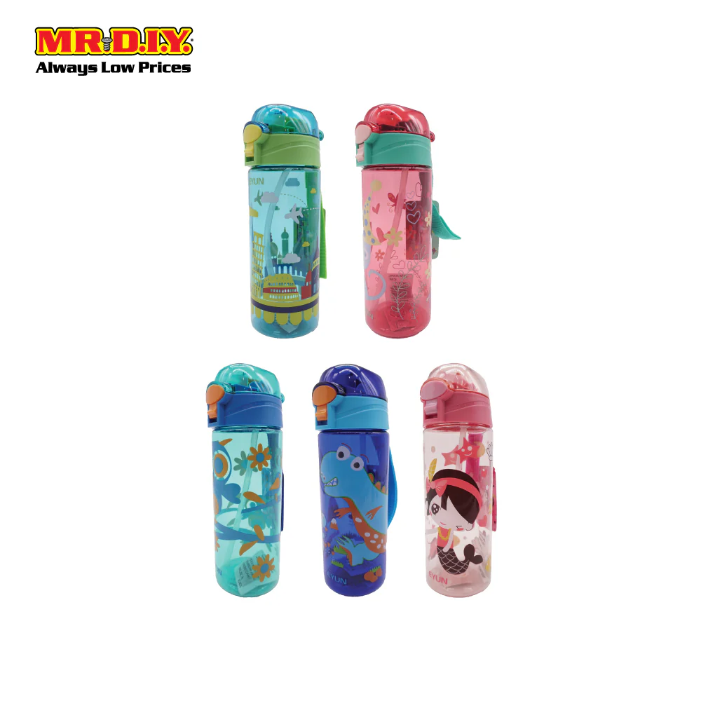 (MR.DIY) Kids Push Open Button Water Bottle X-3671 (600ml) - Image 3
