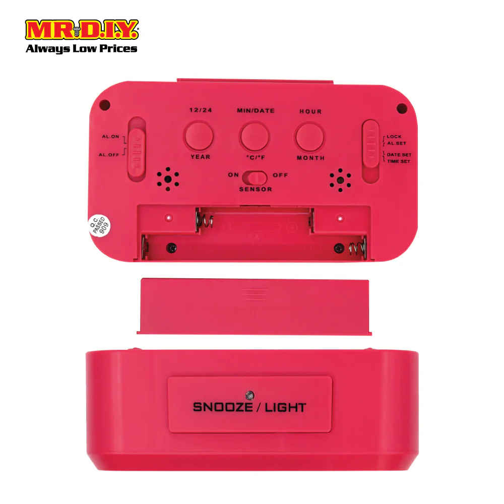 (MR.DIY) LCD Digital Alarm Clock (14cm x 8cm) - Image 3