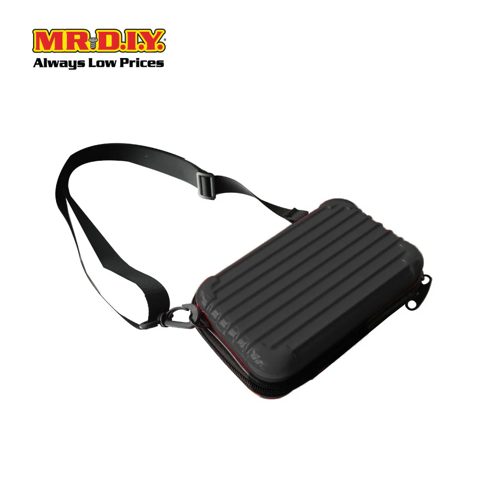 (MR.DIY) Hardcase Shoulder Bag with Strap - BLACK - Color Series - Image 2