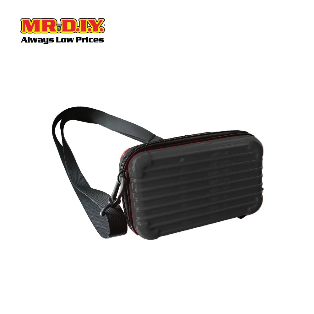 (MR.DIY) Hardcase Shoulder Bag with Strap - BLACK - Color Series - Image 4