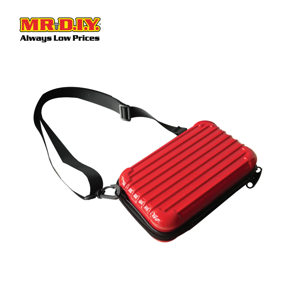 (MR.DIY) Hardcase Shoulder Bag with Strap - RED - Color Series - Image 4