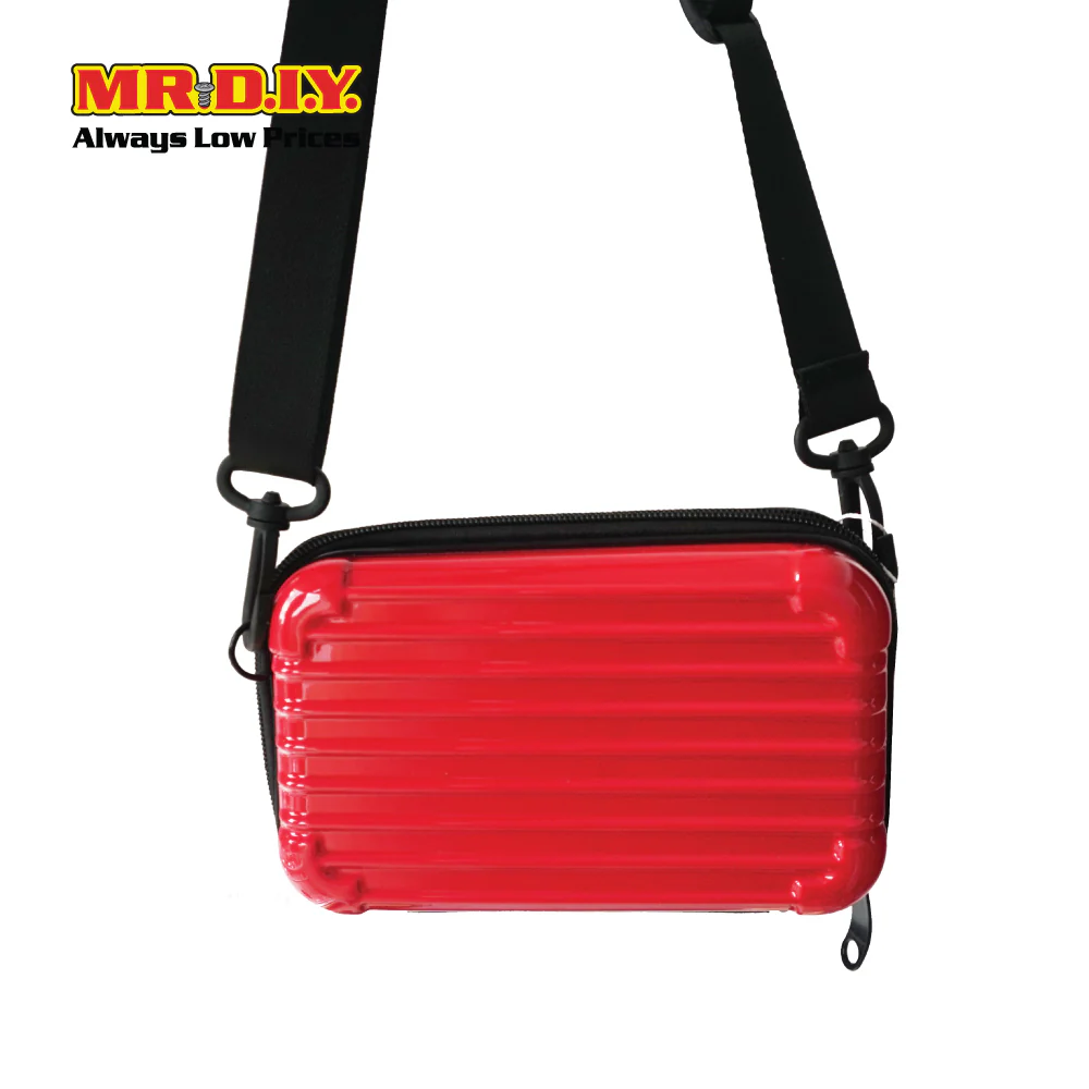 (MR.DIY) Hardcase Shoulder Bag with Strap - RED - Color Series - Image 6