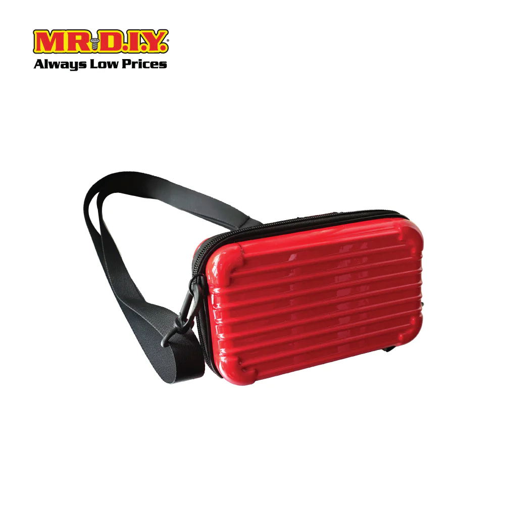 (MR.DIY) Hardcase Shoulder Bag with Strap - RED - Color Series - Image 7