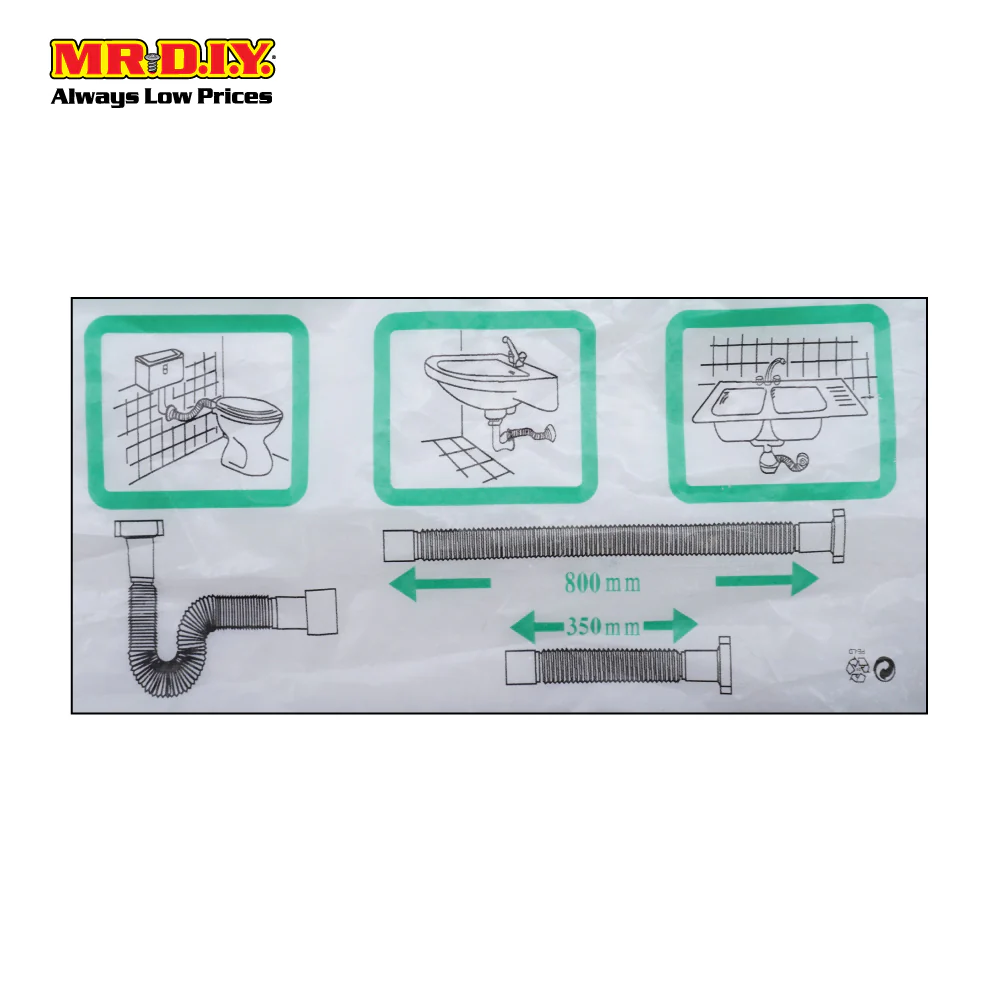 (MR.DIY) MEIGUANG Flexible Wash Basin Siphon - Image 3