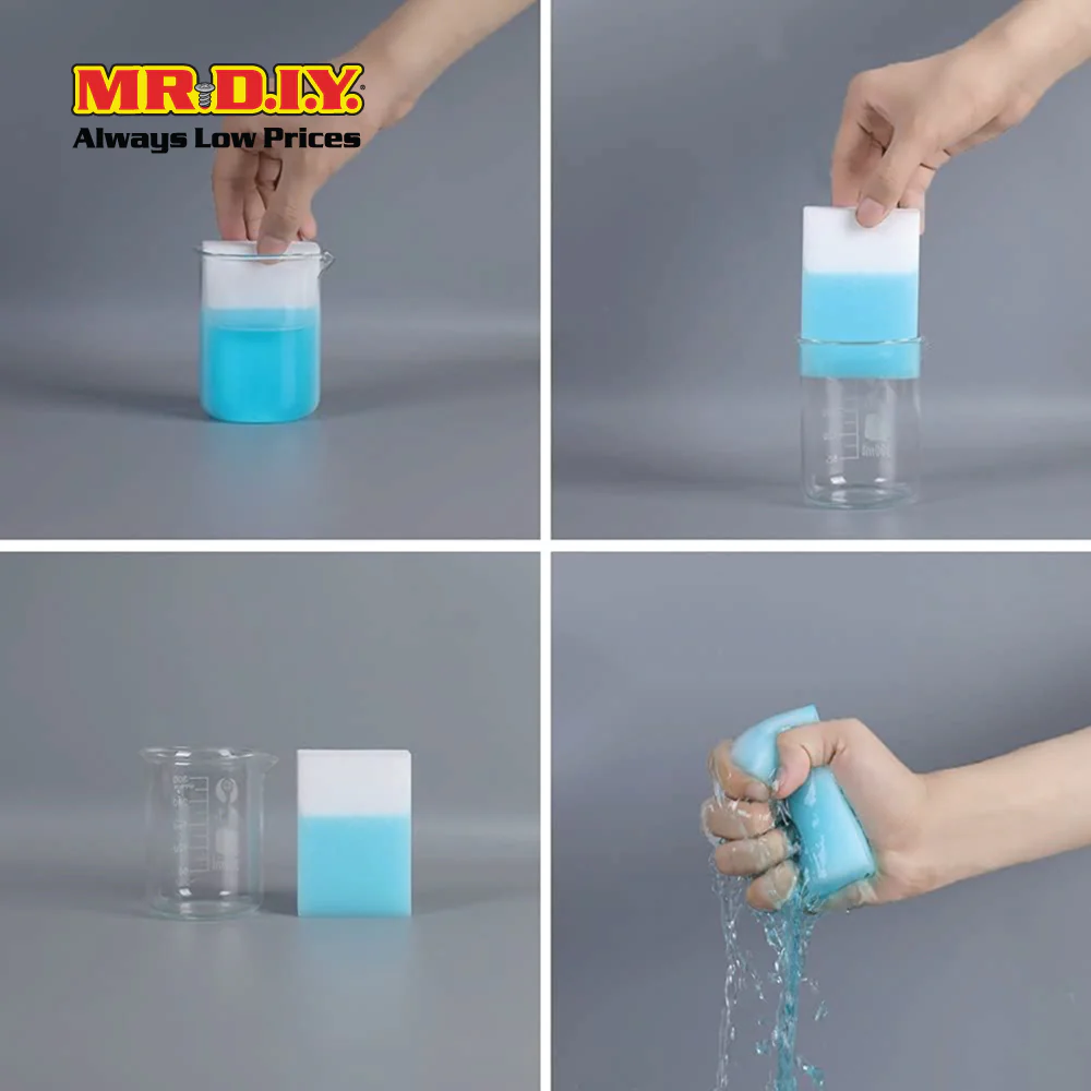 (MR.DIY) Melamine Sponge (4pcs) (11.4x7x3.8cm) - Image 6