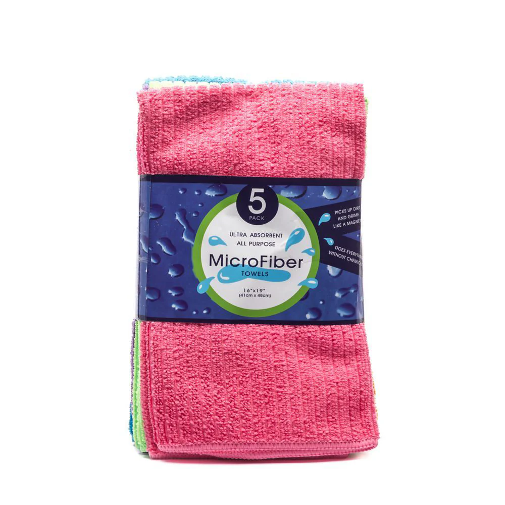 (MR.DIY) Microfiber Multi-Colour Square Towels (5pcs) - Image 5