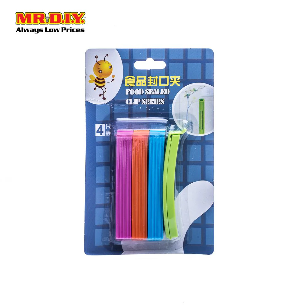 (MR.DIY) Multi-Colour Food Sealing Clips (4pcs) - Image 3