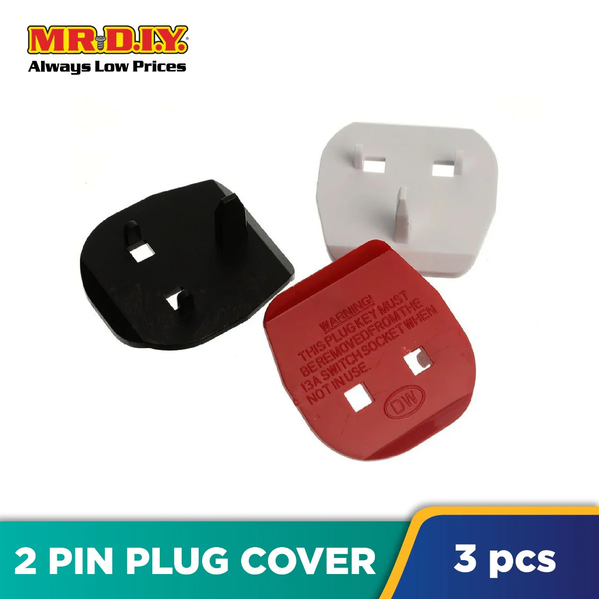(MR.DIY) Multi-Colour Plastic Safety Plug Key 2 Pin Converter (3pcs) - Image 5