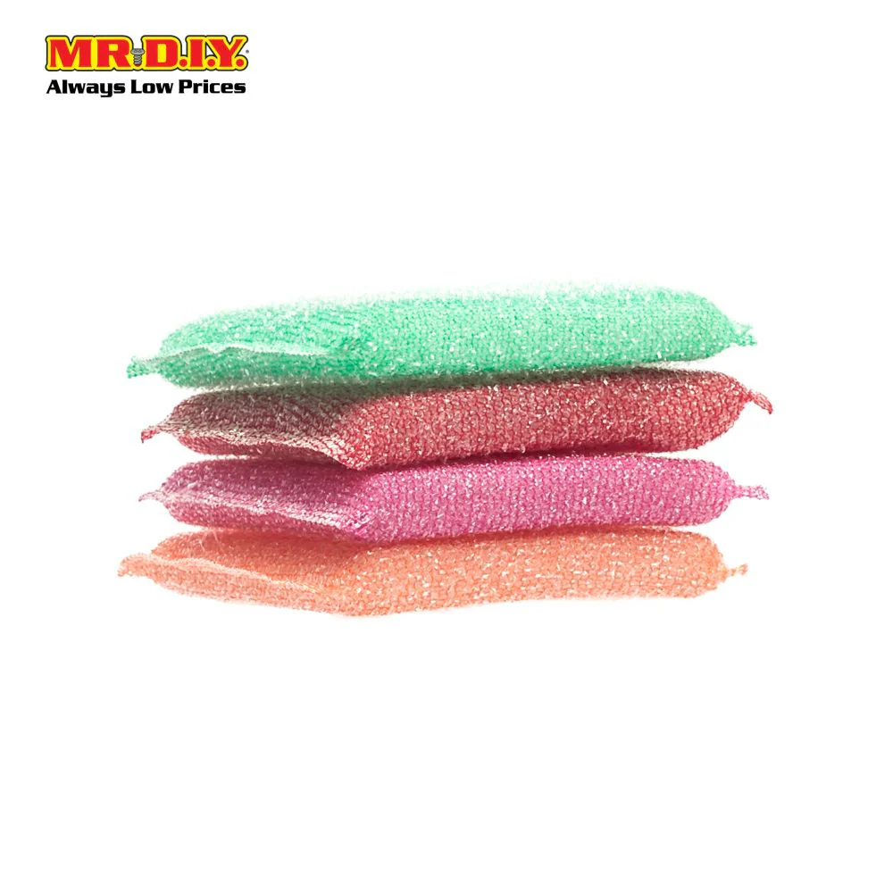 (MR.DIY) Multi-Colour Scrubber Pad Sponge (4pcs) - Image 6