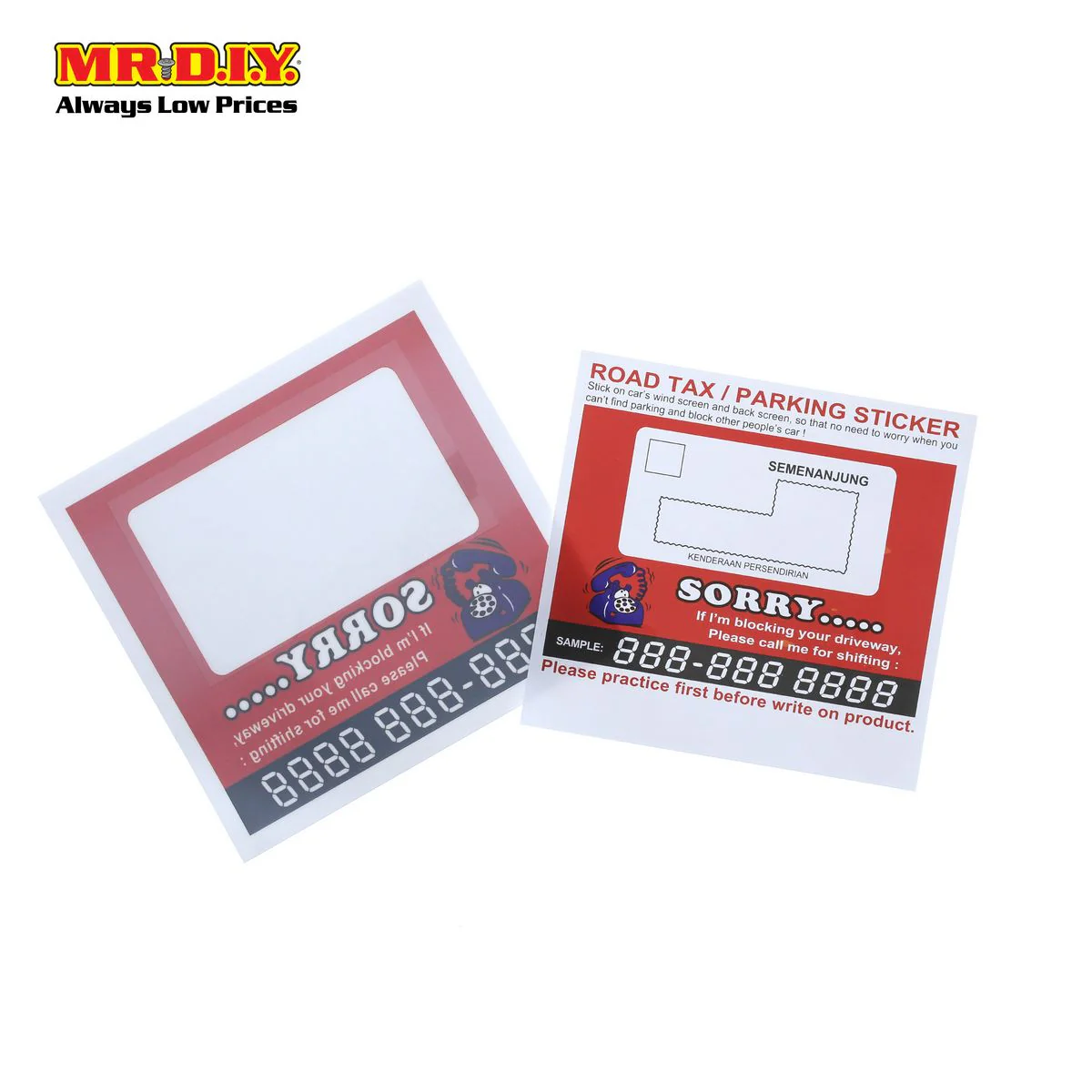 (MR.DIY) Multi-Function Road Tax Sticker (1pc) - Image 3