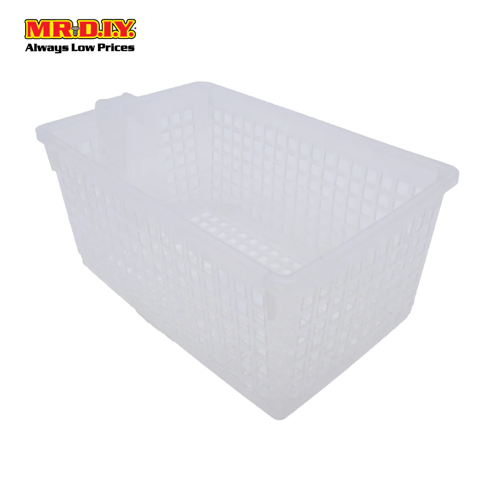(MR.DIY) Multipurpose Clear Handled Storage Basket YM3523 (26.5cm) - Image 2