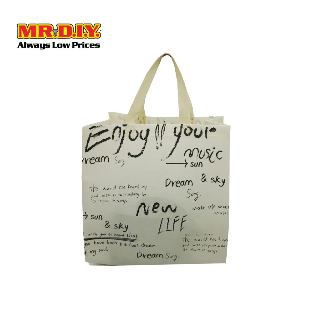 (MR.DIY) New Life Non-Woven Shopping Bag ( 33 x 30 x 17 cm ) - Image 3