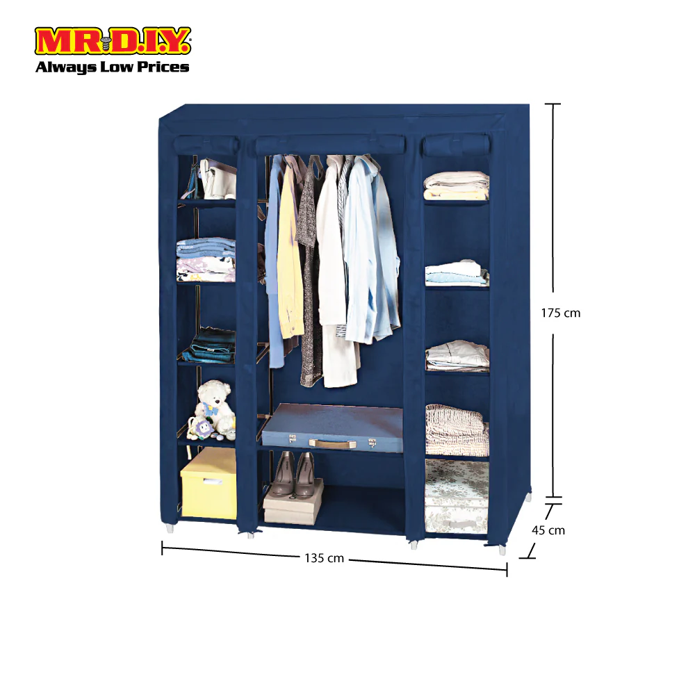 (MR.DIY) Non-Woven Wardrobe (135cm x 45cm x 175cm) - Image 3