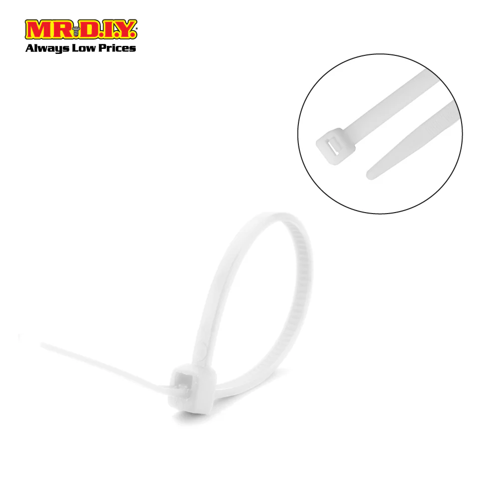 (MR.DIY) White Cable Ties (5mm x 25cm) 250pcs - Image 2