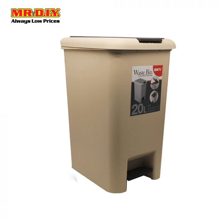 (MR.DIY) Pedal And Press Dual Dustbin White (15L) - Image 5