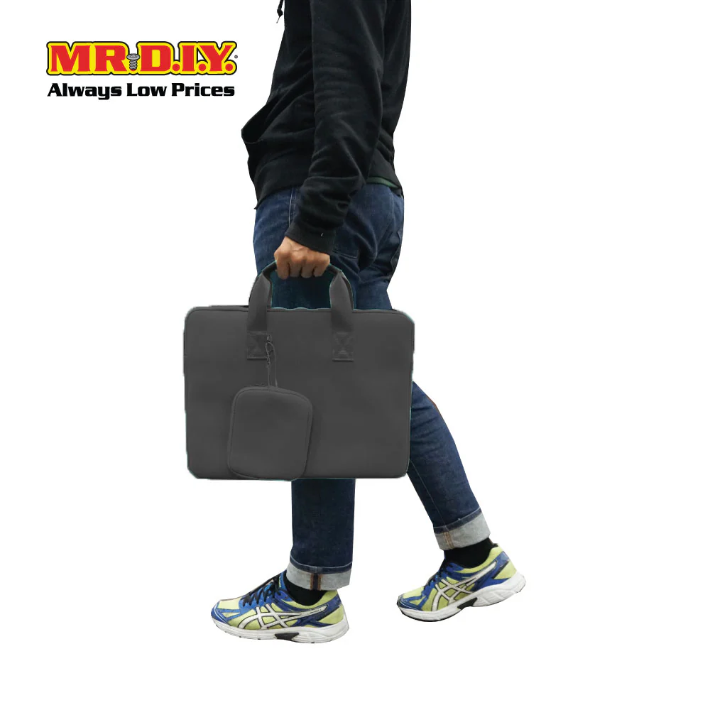 (MR.DIY) Plain Briefcase Office Laptop bag  - BLACK - Color Series - Image 2