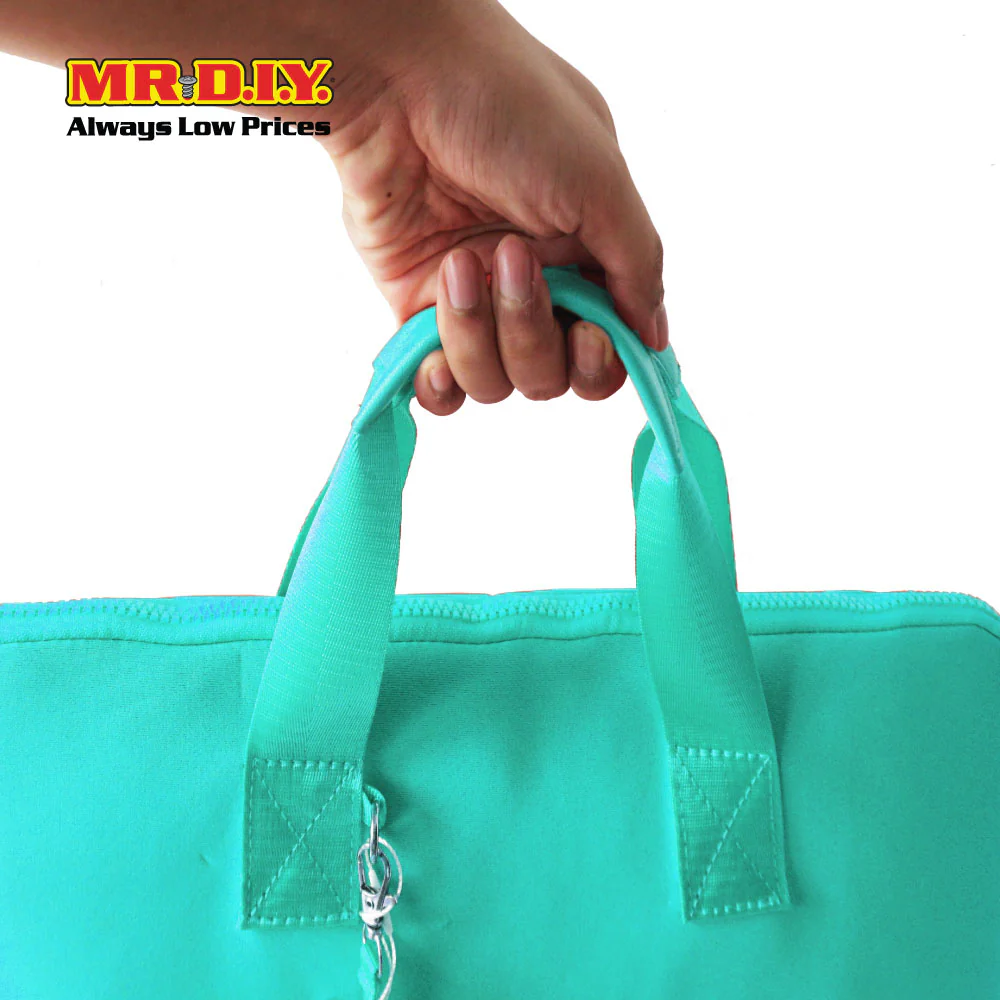 (MR.DIY) Plain Briefcase Office Laptop bag  - LIGHT GREEN - Color Series - Image 3