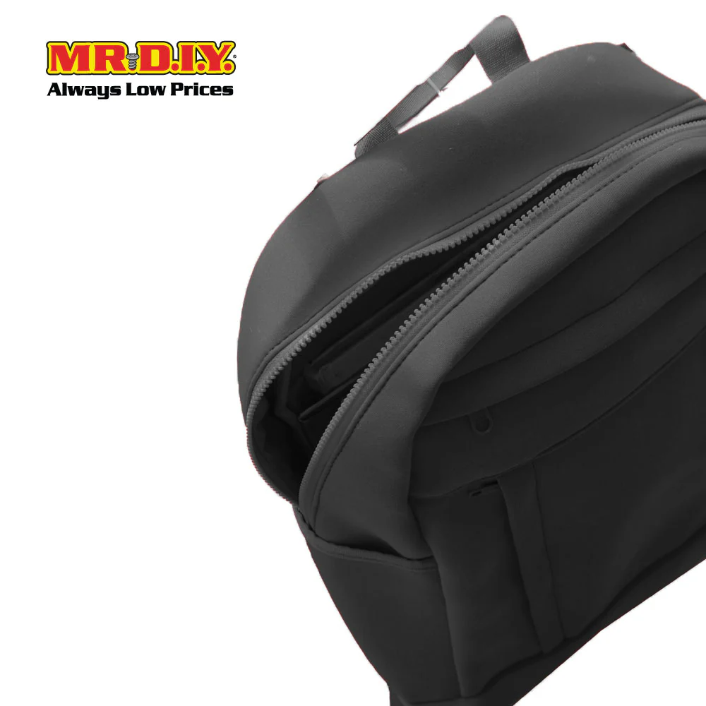 (MR.DIY) Plain Casual Shoulder Backpack  - BLACK - Color Series - Image 3