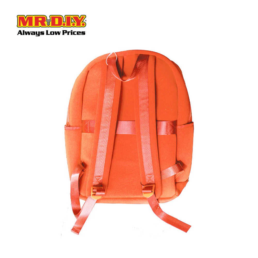 (MR.DIY) Plain Casual Shoulder Backpack  - ORANGE - Color Series - Image 4