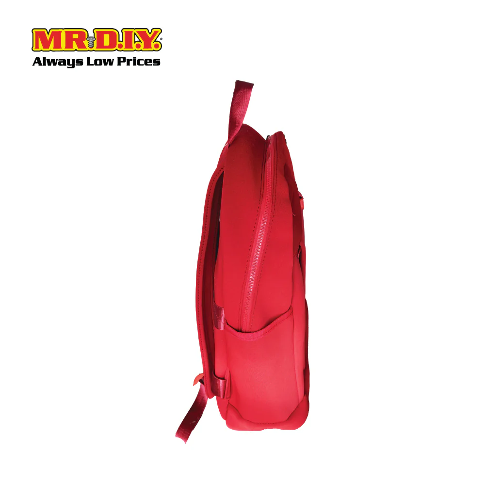 (MR.DIY) Plain Casual Shoulder Backpack  - RED - Color Series - Image 2