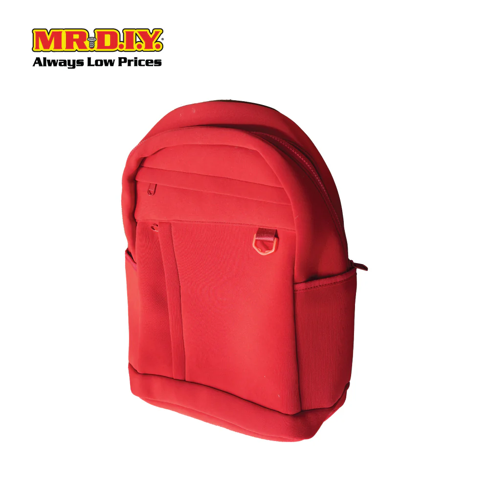 (MR.DIY) Plain Casual Shoulder Backpack  - RED - Color Series - Image 4