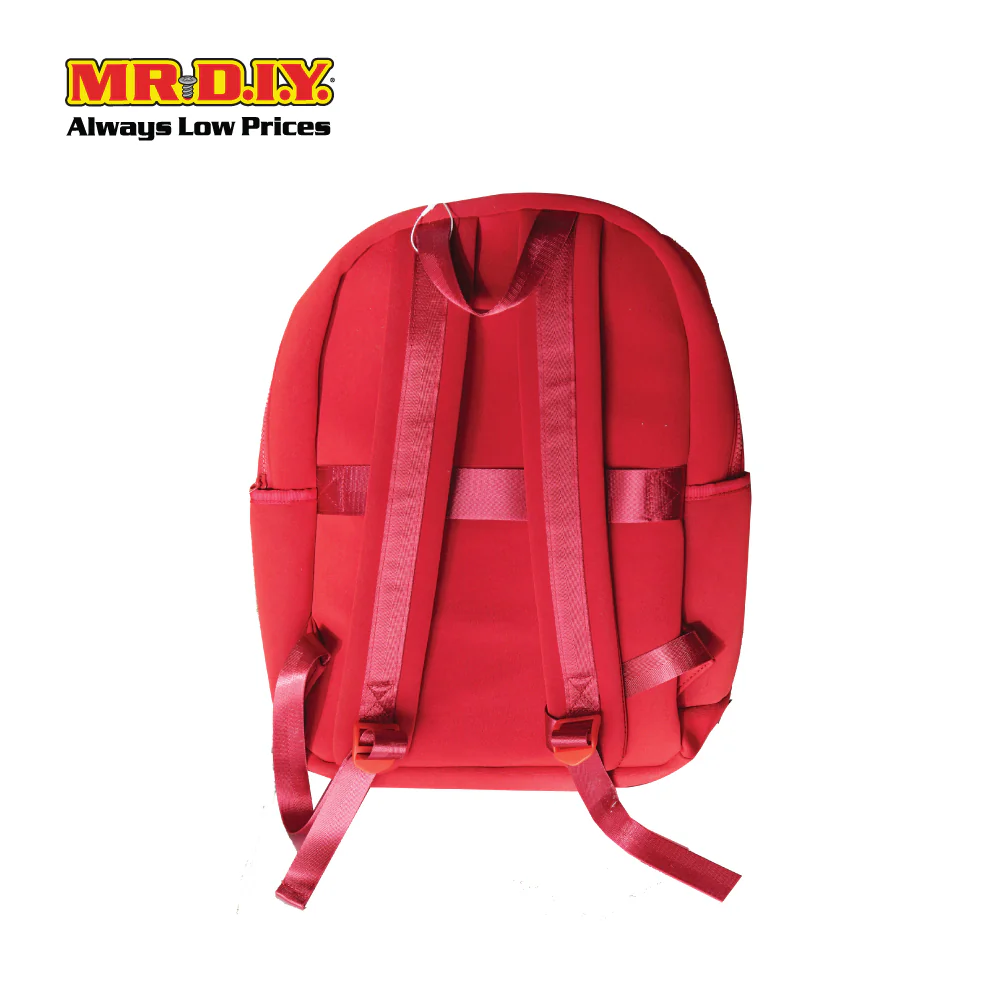 (MR.DIY) Plain Casual Shoulder Backpack  - RED - Color Series - Image 5