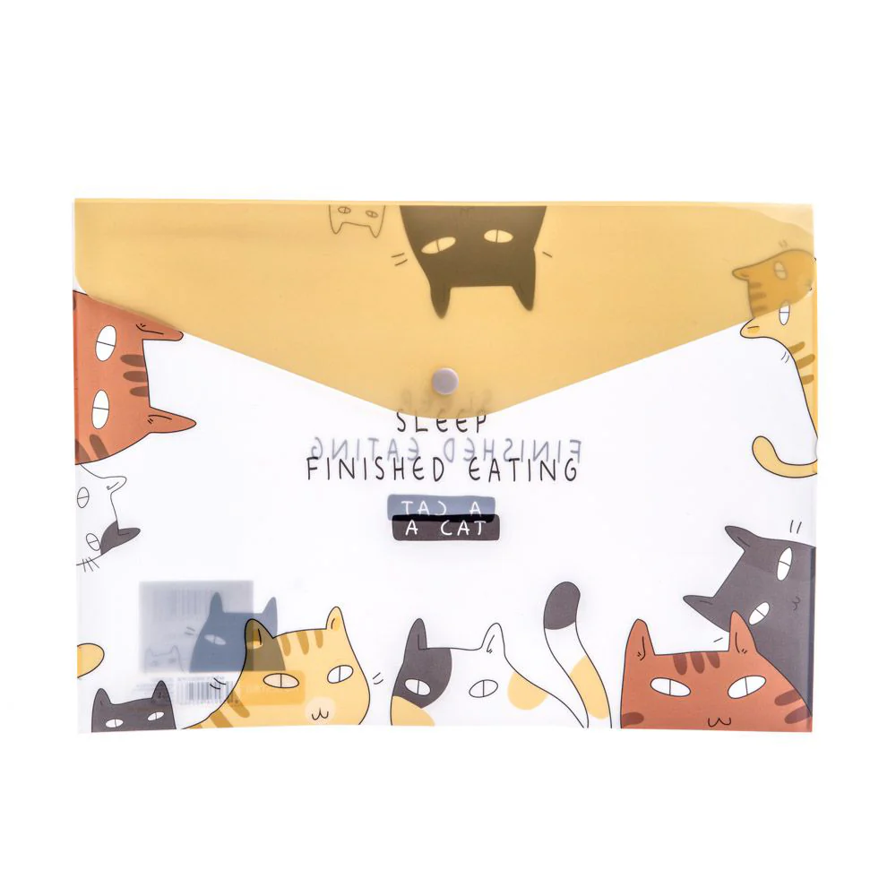 (MR.DIY) Plastic Envelope Holder Cat Green (A4) - Image 2
