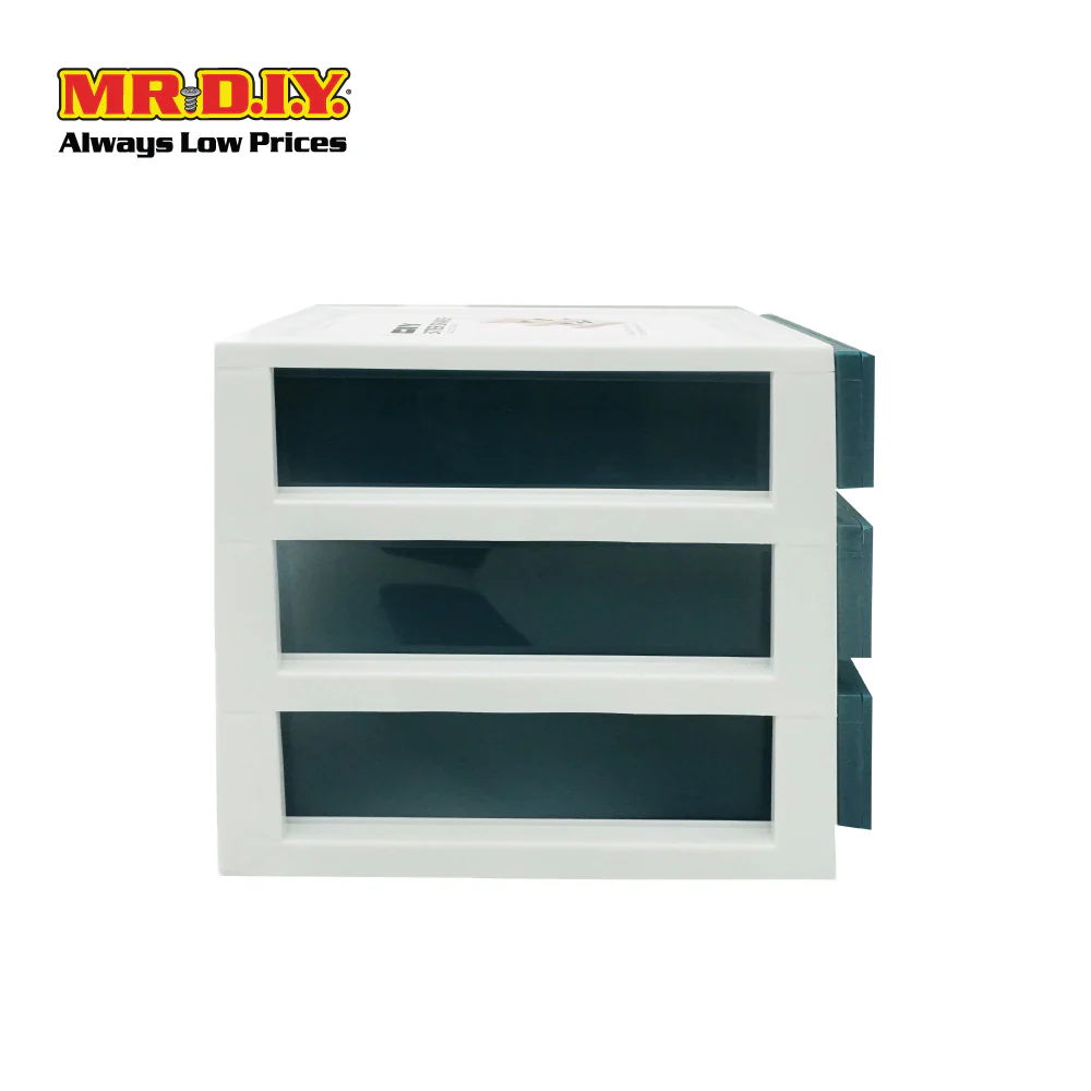 (MR.DIY) Plastic Storage Drawer Rack Desk Organizer 3 Tier (25.5 x 18 x 24cm) - Image 3