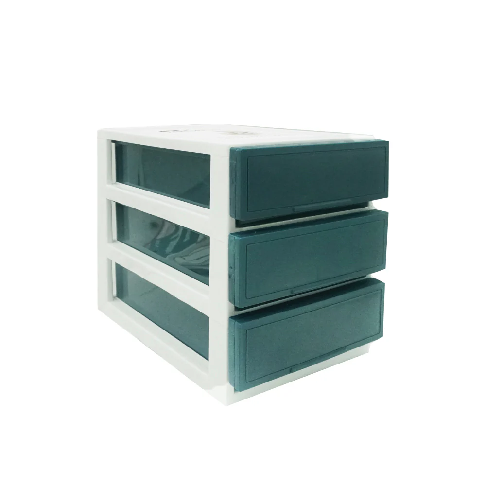 (MR.DIY) Plastic Storage Drawer Rack Desk Organizer 3 Tier (25.5 x 18 x 24cm) - Image 4
