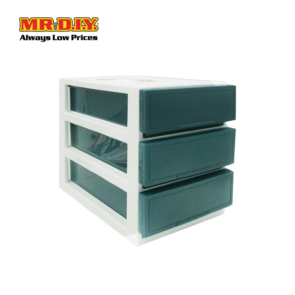 (MR.DIY) Plastic Storage Drawer Rack Desk Organizer 3 Tier (25.5 x 18 x 24cm) - Image 7