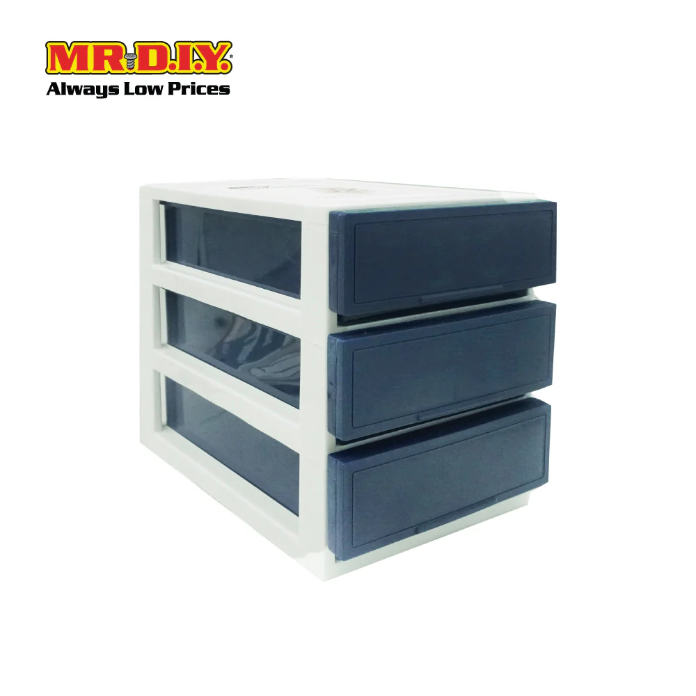 (MR.DIY) Plastic Storage Drawer Rack Desk Organizer 3 Tier (25.5 x 18 x 24cm) - Image 8