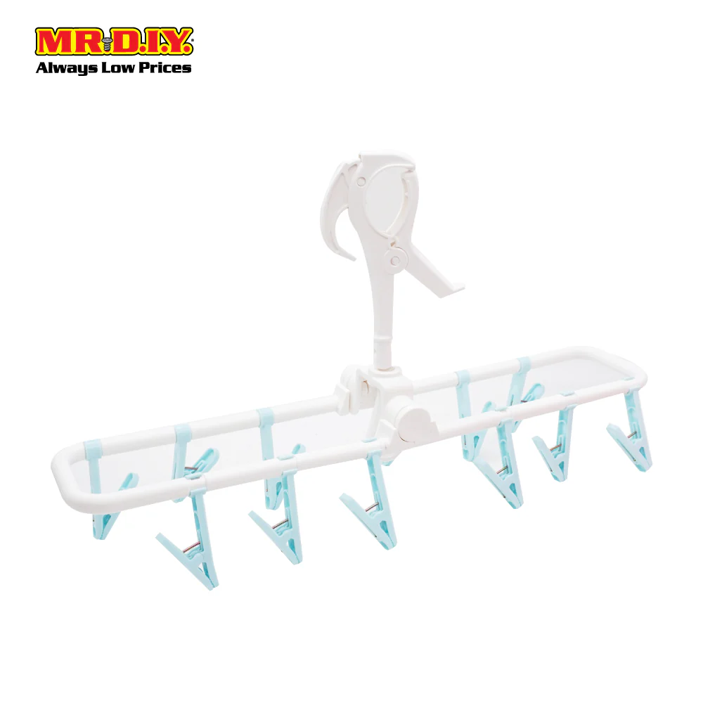 (MR.DIY) Portable 12 Clips Clothes Hanger - Image 3