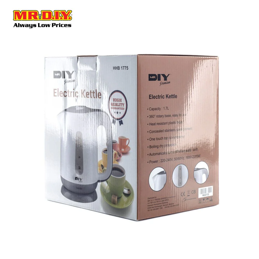(MR.DIY) Premium Automatic Electric Plastic Kettle (1.7L) - Image 5