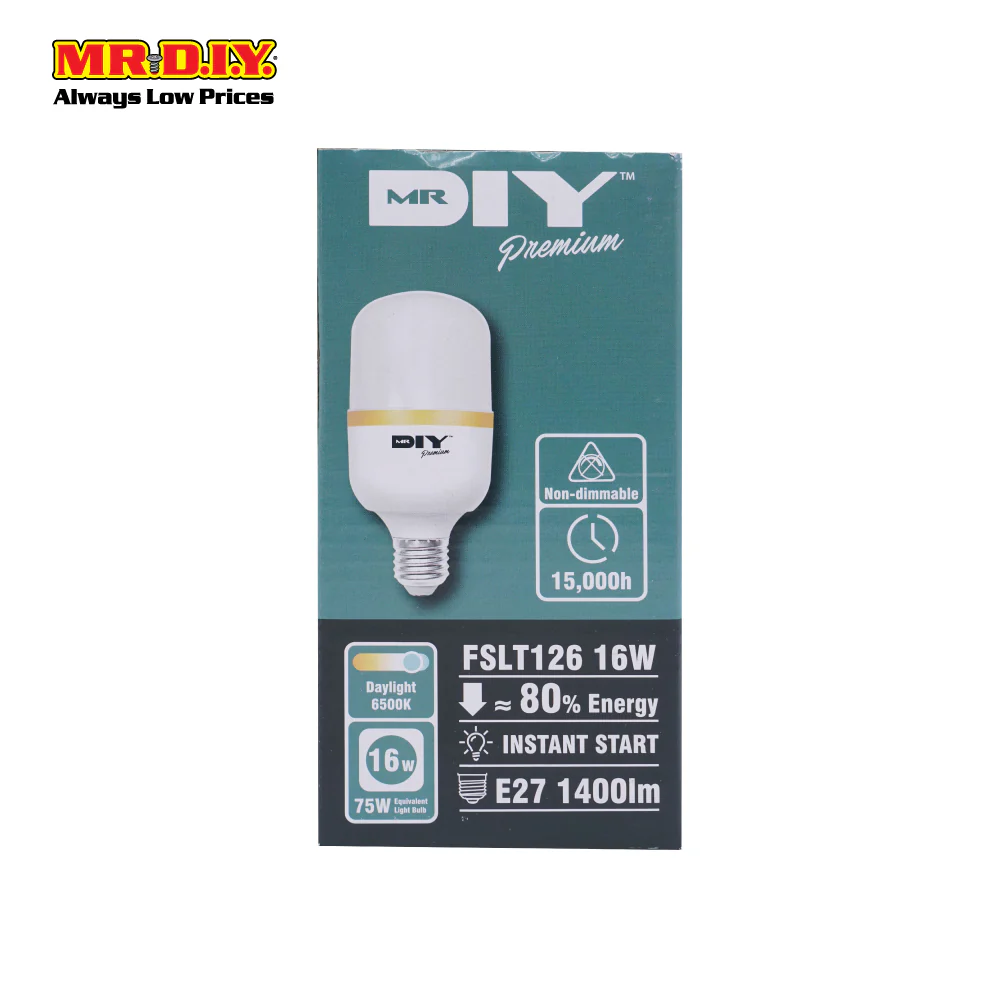(MR.DIY) T80 LED Bulb Daylight E27 (16W) - Image 4