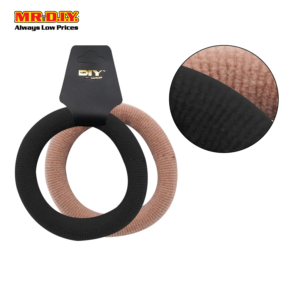 (MR.DIY) Premium Line Pattern Polyester Rubber Hairband (2pcs) - Image 3