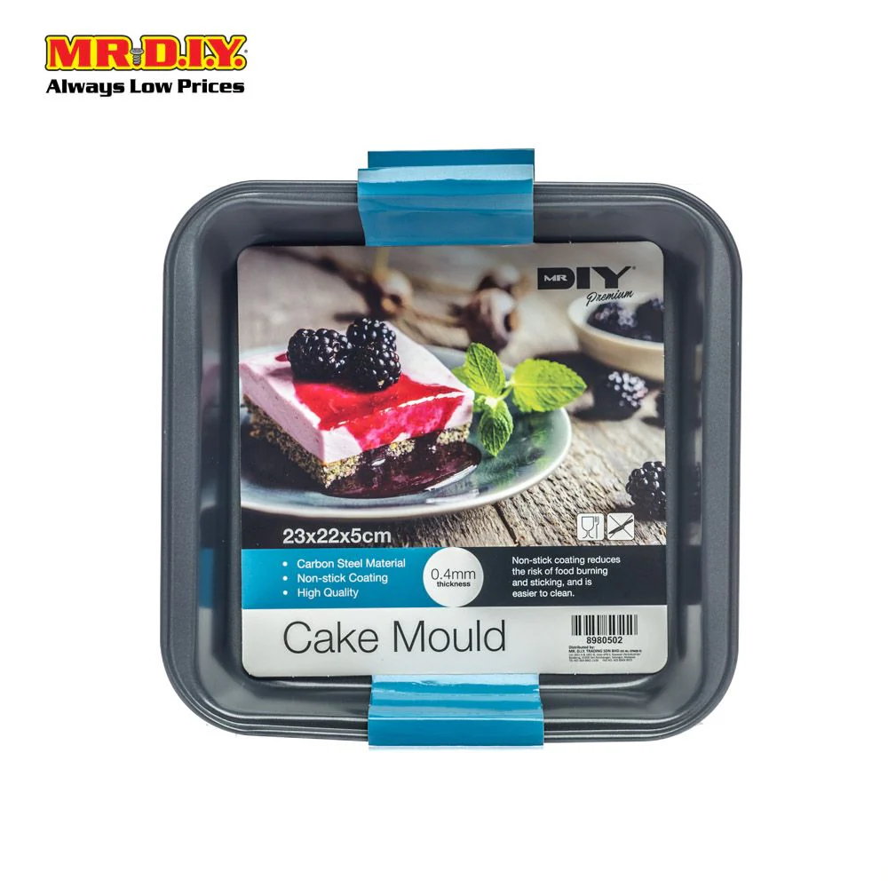 (MR.DIY) Premium Non-Stick Square Cake Mould Pan (23cm x 22cm) - Image 2